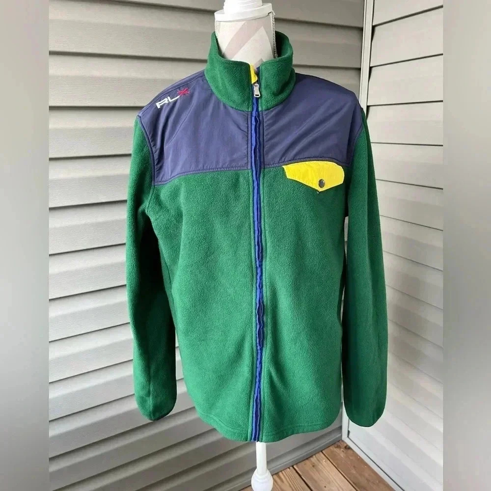 Ralph Lauren RLX Men's Lightweight Full Zip Fleece Jacket Sweatshirt Sz M
